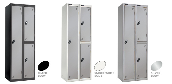 Silver Locker Doors with Black, Silver or Smoke White Carcase colour options.