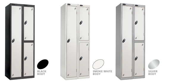 Smoke White Locker Doors with Black, Silver or Smoke White Carcase colour options.