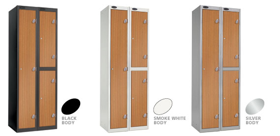 Wild Cherry Locker Doors with Black, Silver or Smoke White Carcase colour options.